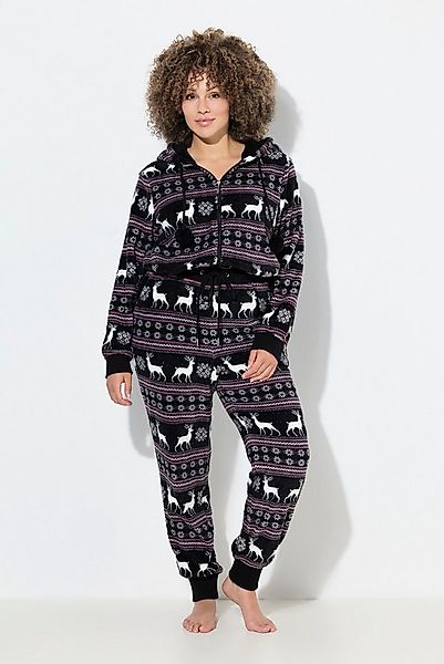 Ulla Popken Overall Homewear-Overall Plüsch Norweger Langarm günstig online kaufen