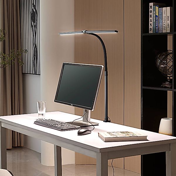 Lindby LED-Klemmlampe Nilay, Höhe 97,5 cm, CCT, Homeoffice günstig online kaufen