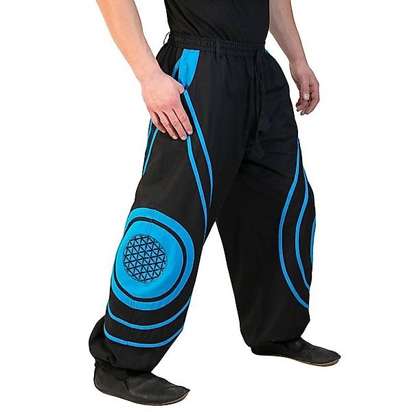 KUNST UND MAGIE Haremshose Hose Blume des Lebens Hippie Pluderhose Kordelzu günstig online kaufen