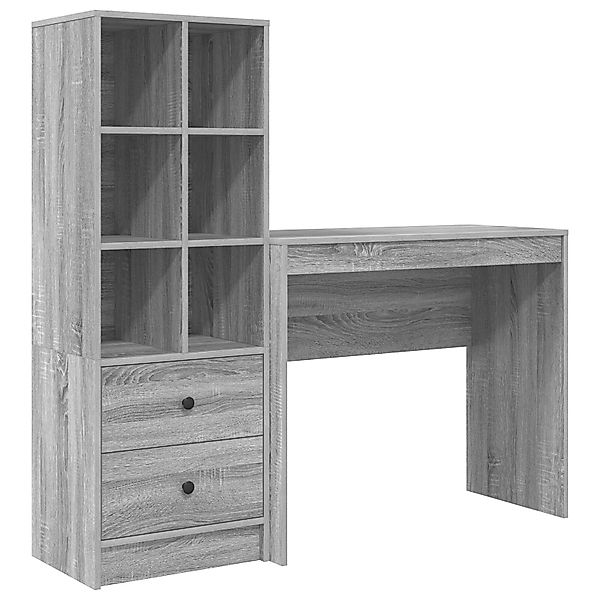 vidaXL Sideboard Schreibtisch mit Stauraum Graues günstig online kaufen