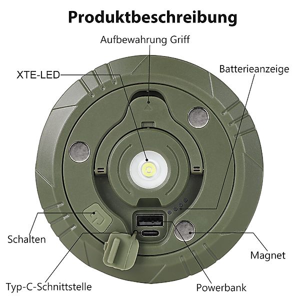 PRIISF Gartenleuchte Camping LED-Lichterkette Rollbar Tragbare günstig online kaufen