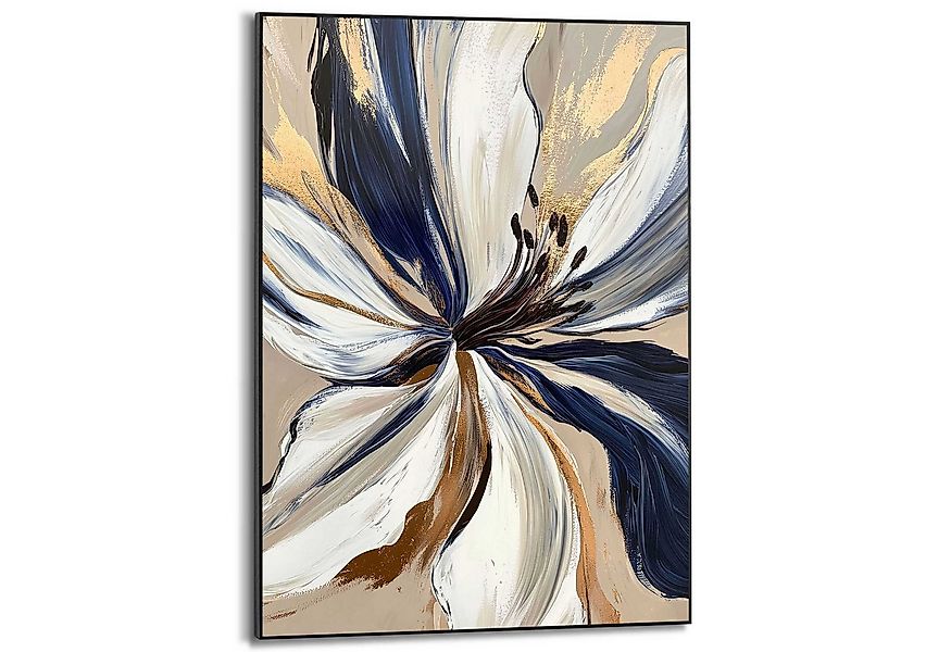 Reinders! Poster Glamour Flower, Wohnzimmer - Blau - MDF - Abstrakt - 50x70 günstig online kaufen