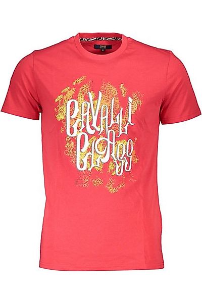 Cavalli Class T-Shirt Exklusives Rundhals-Herren T-Shirt in Rot - Kurzarm günstig online kaufen