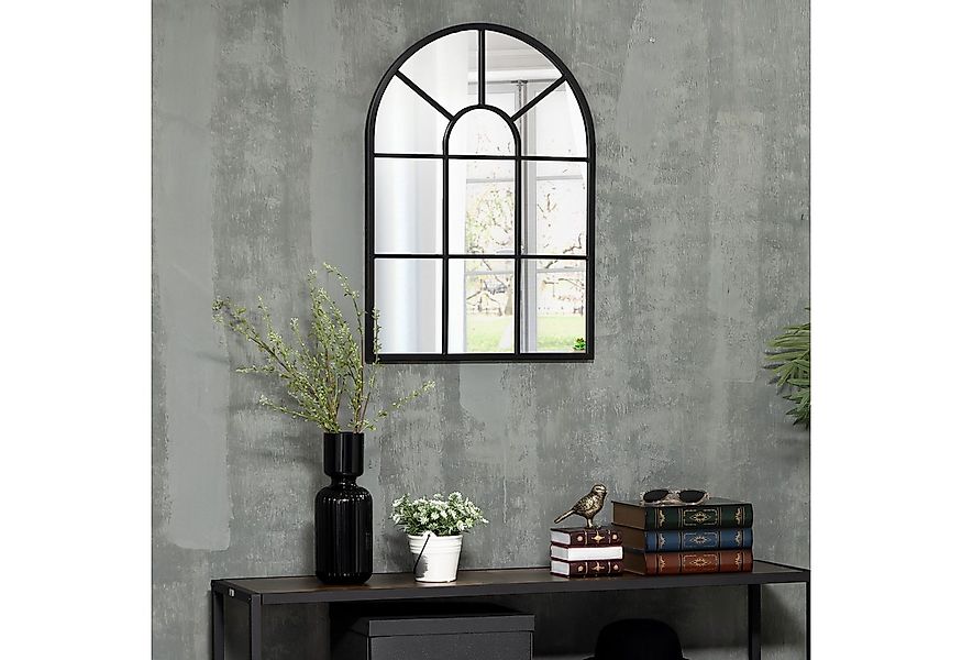 HOMCOM Wandspiegel mit Metallrahmen Hängespiegel Dekospiegel (Flurspiegel, günstig online kaufen