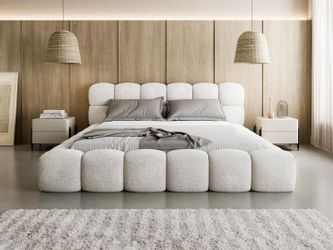 Compleo Polsterbett BUBBLE boucle Designerbett 140/160/180x200 günstig online kaufen