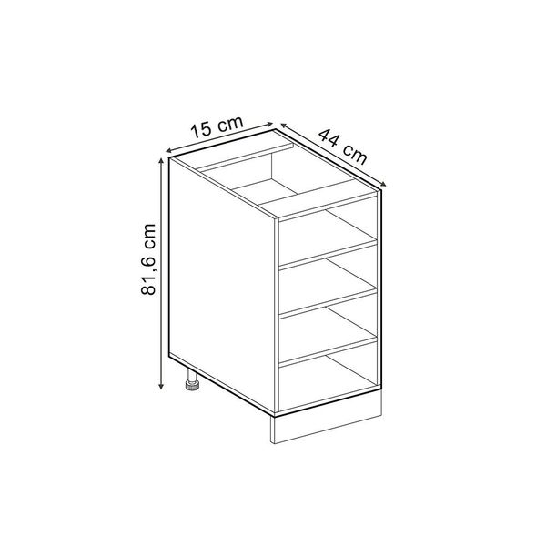 Vicco Unterschrank R-Line, Weiß, 15 cm günstig online kaufen