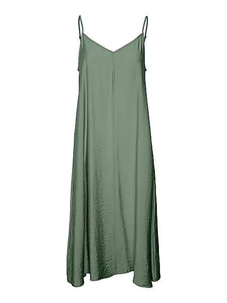 Vero Moda Shirtkleid Legeres Spaghettiträger mit Seidenoptik Wadenlang (lan günstig online kaufen