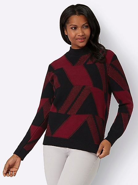 Witt Strickpullover Pullover Langarm Intarsien, Links-Strick günstig online kaufen
