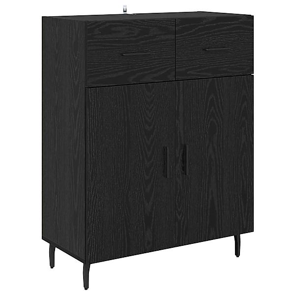 vidaXL Sideboard Schwarz Eichen-Optik 69,5 x 34 x 90 cm Holzwerkstoff 88230 günstig online kaufen