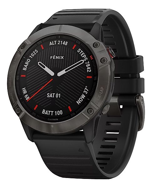 Garmin fenix 6X SAPPHIRE Schwarz/Schiefergrau DLC 010-02157-11 Smartwatch günstig online kaufen