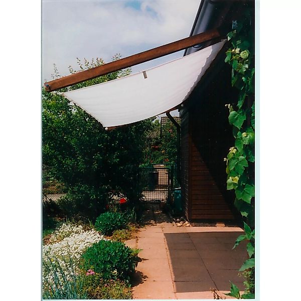 Floracord Pergola Bausatz inkl. Sonnensegel Weiß 270 cm günstig online kaufen