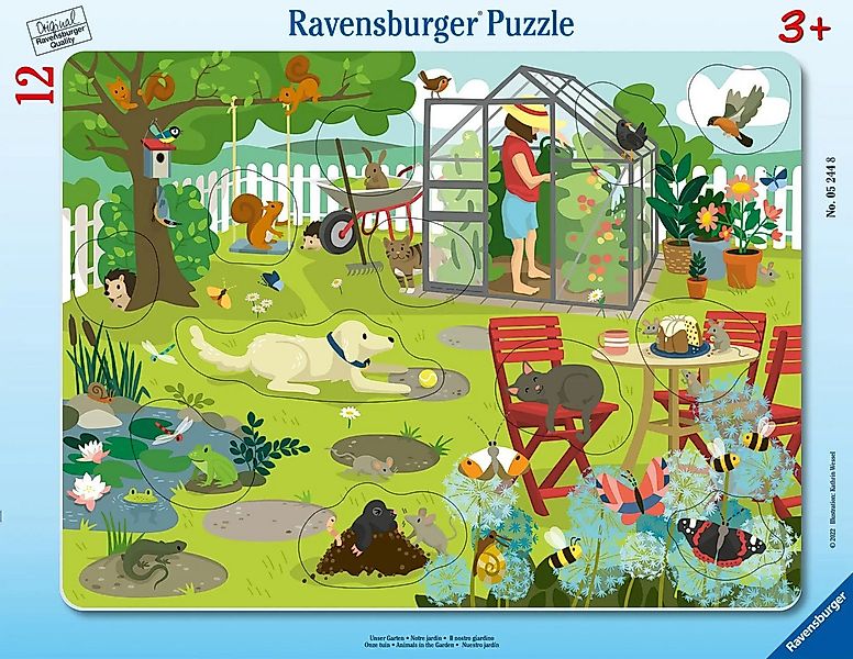 Ravensburger Puzzle Ravensburger Kinderpuzzle - Unser Garten - 12 Teile Rah günstig online kaufen