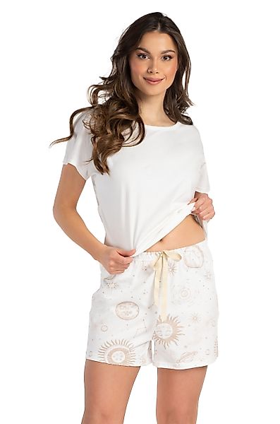 Mademoiselle Sommeil Shorty Schlafanzug mit weißem günstig online kaufen