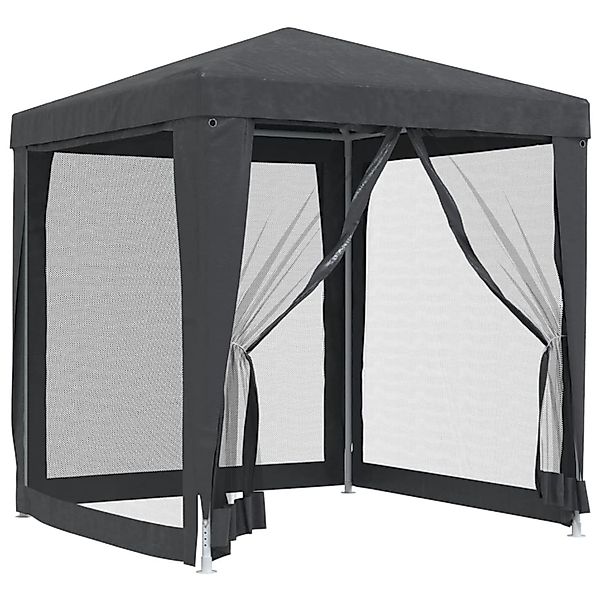 vidaXL Partyzelt mit 4 Mesh-Seitenwänden Anthrazit 2x2 m HDPE günstig online kaufen