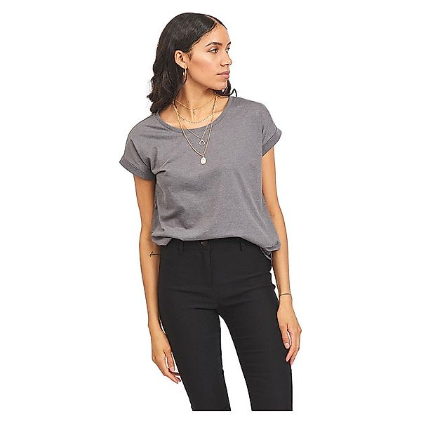 Vila Dreamers Kurzarm T-shirt XL Medium Grey Melange günstig online kaufen