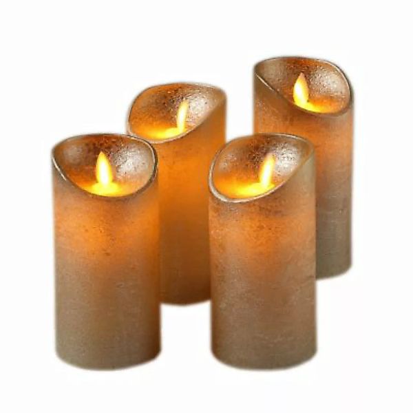MARELIDA LED Kerzenset mit Auspustefunktion 4er Set gold günstig online kaufen