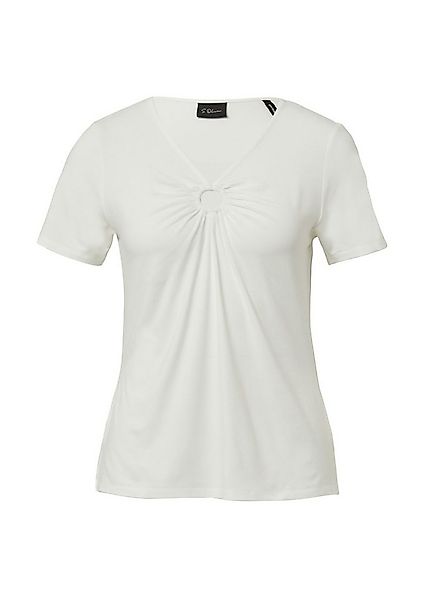 s.Oliver BLACK LABEL T-Shirt – Kurzarmshirt aus Viskosestretch günstig online kaufen