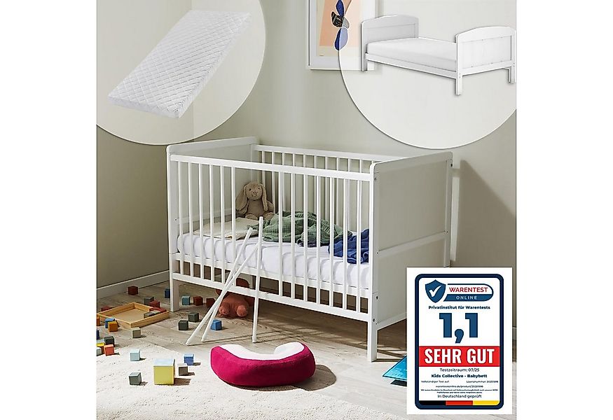 Kids Collective Babybett umbaubar zu Kinderbett 60x120 cm mit Matratze und günstig online kaufen