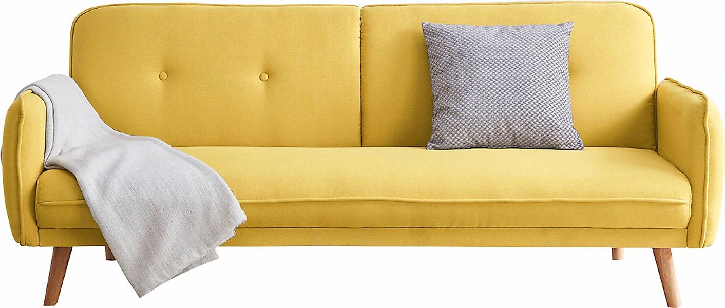 SalesFever Schlafsofa "Komfortables Linköping Schlafsofa" mit Knopfheftung günstig online kaufen