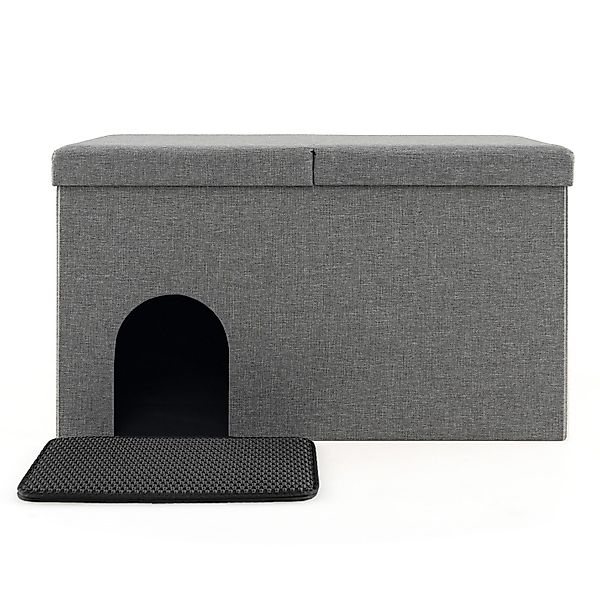 COSTWAY Indoorhütte Katzenhöhle, faltbar mit Deckel, günstig online kaufen