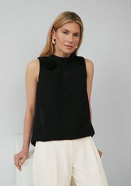s.Oliver Blusentop Bluse Strukturiertes Blusentop mit abnehmbarer Brosche günstig online kaufen
