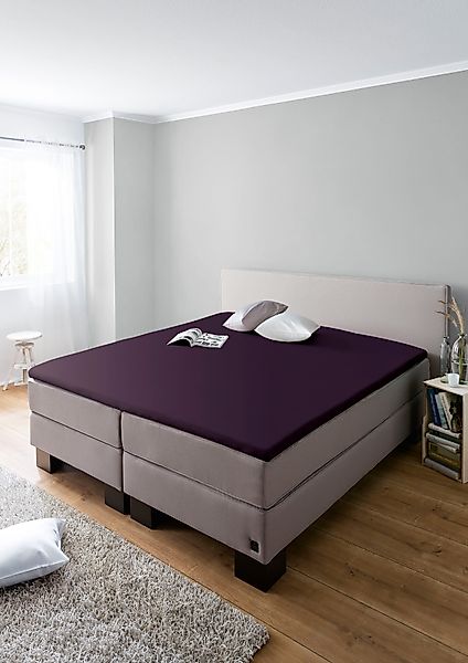 Schiesser Spannbettlaken »Flexi für Topper aus 95% Baumwolle und 5% Elastha günstig online kaufen