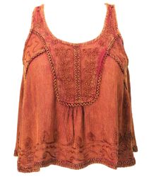 Guru-Shop T-Shirt Besticktes Top Boho chic, günstig online kaufen