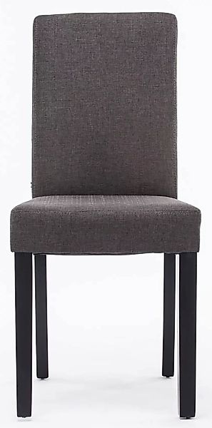 4er Set Esszimmerstuhl Ina Stoff Schwarz Dunkelgrau günstig online kaufen