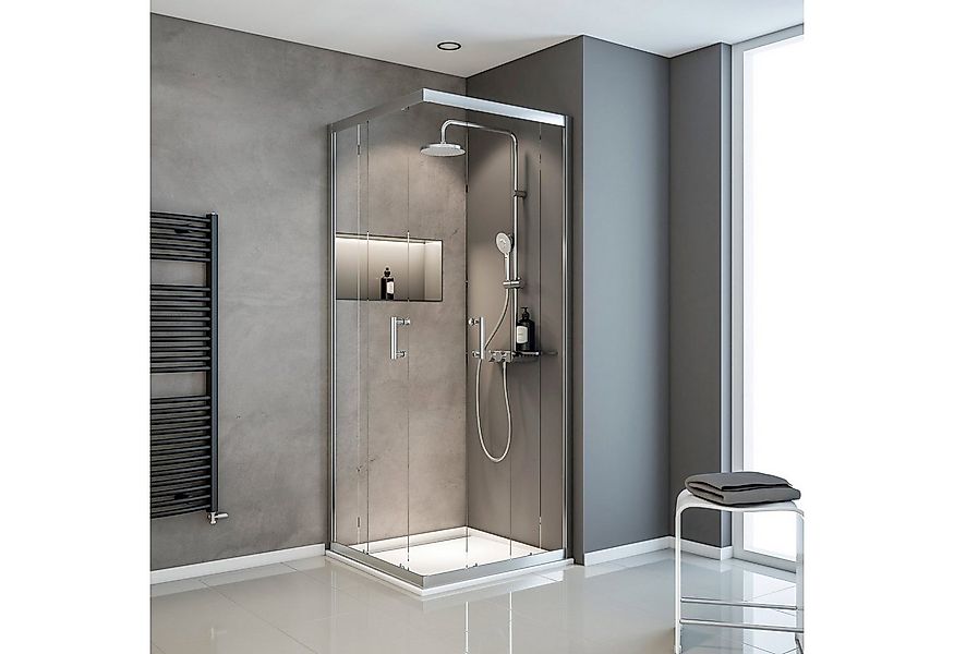 Schulte Eckdusche Sunny, Höhe: 190 cm, BxT: 90x90 cm, 5 mm Sicherheitsglas, günstig online kaufen