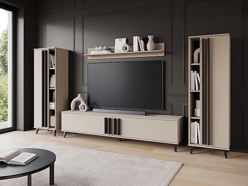 MIRJAN24 Wohnwand Helsinki I, (4er-Set, Regal günstig online kaufen