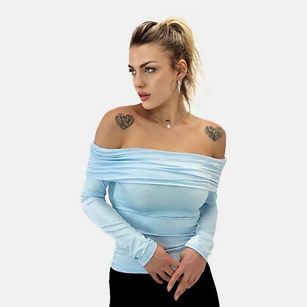 Elara Klassische Bluse Elara Damen Oberteil Off Shoulder (1-tlg) günstig online kaufen