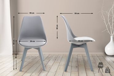 CLP Küchenstuhl Linares (4er Set), Buchenholz-Gestell, günstig online kaufen