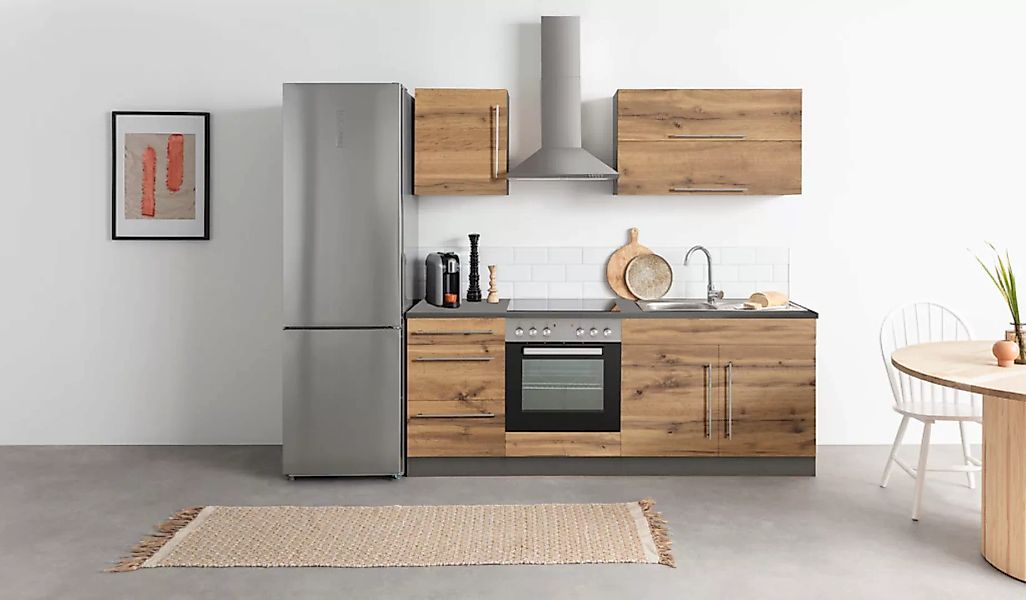 Kochstation Küchenzeile »KS-Samos«, ohne E-Geräte, Breite 210 cm günstig online kaufen