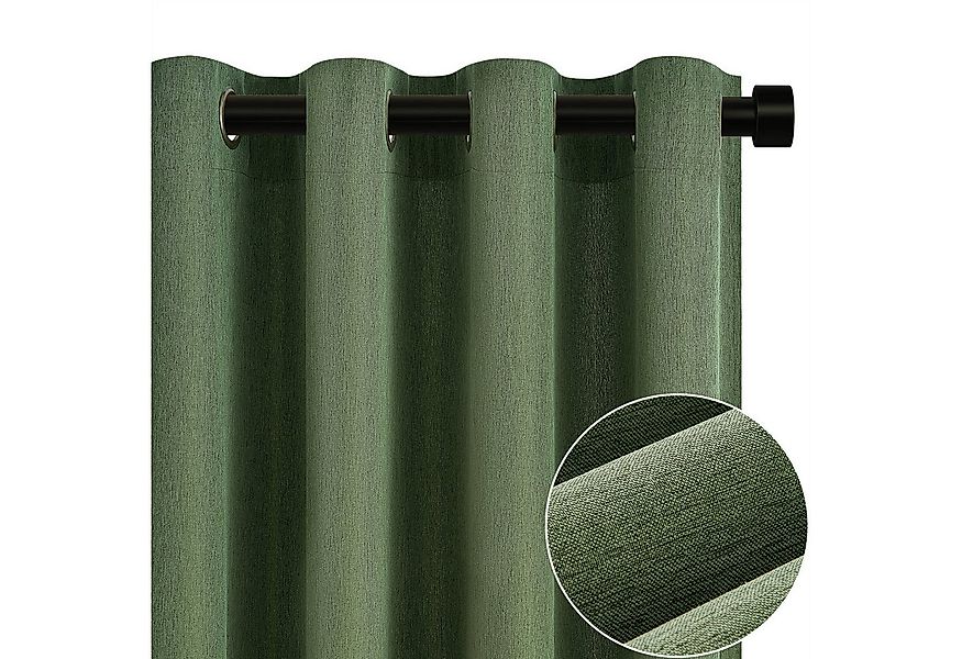 Topfinel Vorhang Vorhang Wohnzimmer Leinenoptik Licht Filtern mit Ösen Halb günstig online kaufen