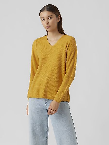 Vero Moda V-Ausschnitt-Pullover "VMCREWLEFILE LS V-NECK BLOUSE NOOS" günstig online kaufen