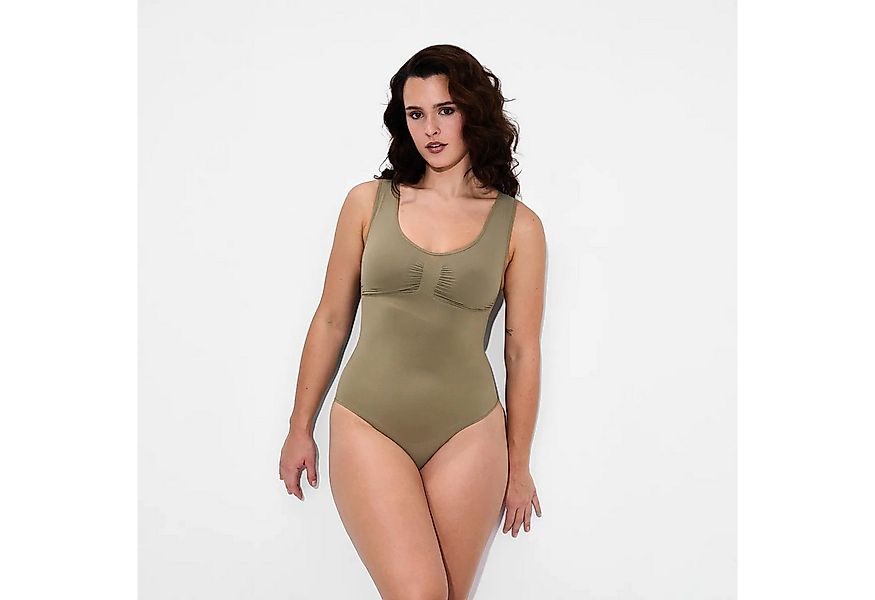 Creamy Fabrics Miederbody Tank Bodysuit Sculpting Shapewear mit Slip-Olive günstig online kaufen