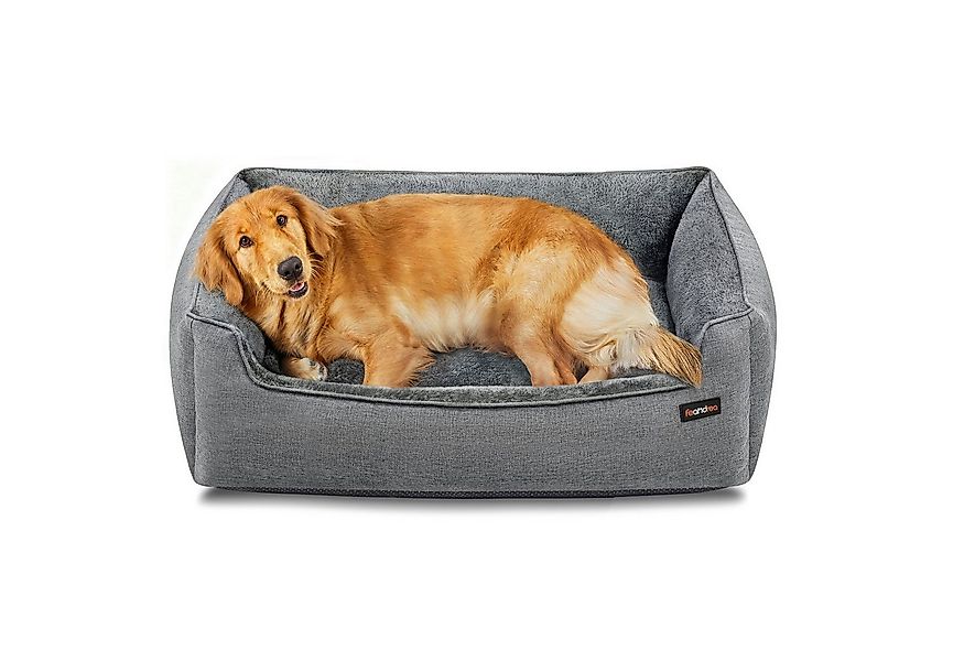 FEANDREA Hundebett, Hundekorb, erhöhte Ränder, rutschfeste Unterseite günstig online kaufen