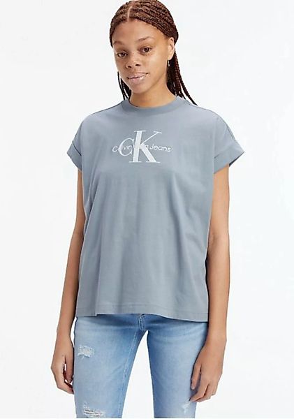 Calvin Klein Jeans T-Shirt mit breitem Umschlagbund an den Ärmeln günstig online kaufen