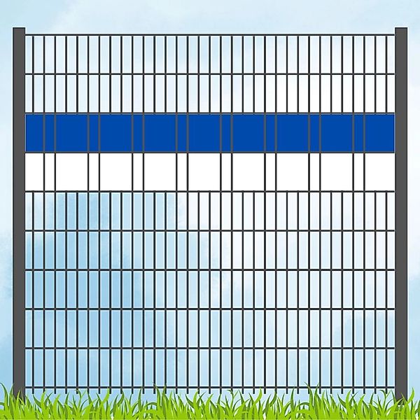 zaunzu Sichtschutz PP Sichtschutz Fanartikel Vereinsfarben Blau/Weiß Volle günstig online kaufen