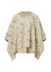 comma Poncho Indoor-Poncho Strick-Poncho mit Logo-Muster günstig online kaufen