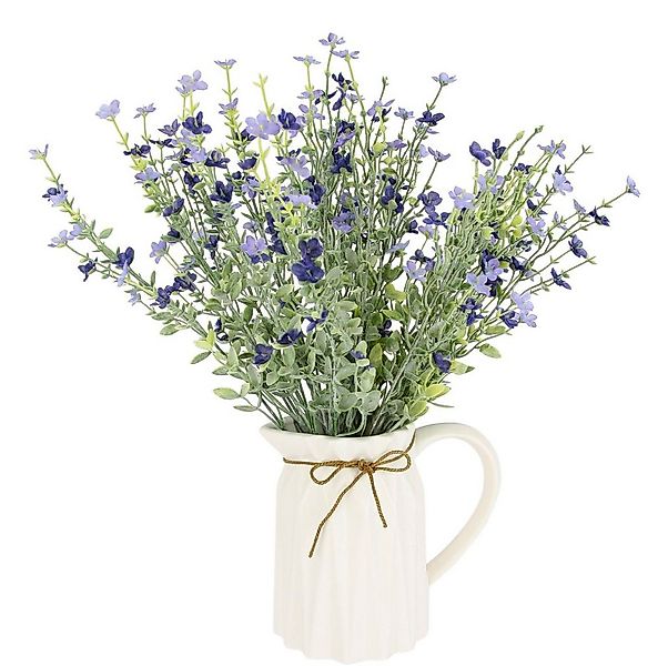 Kunstblume Blütenbusch, I.GE.A., Höhe 43 cm, Im Keramik-Krug mit Schleife günstig online kaufen