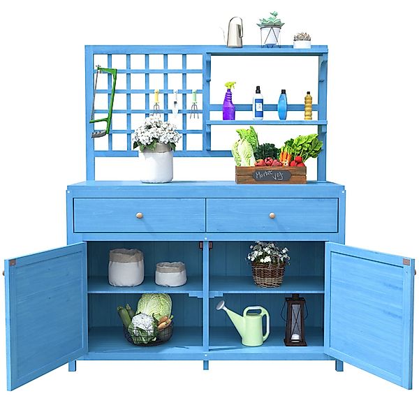 MODFU Geräteschrank Holz Gartenschrank,Outdoor Schrank,Gerätehaus (Gartensc günstig online kaufen