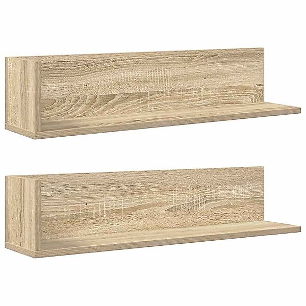 vidaXL Regal Wandregale 2 Stk. Sonoma-Eiche günstig online kaufen