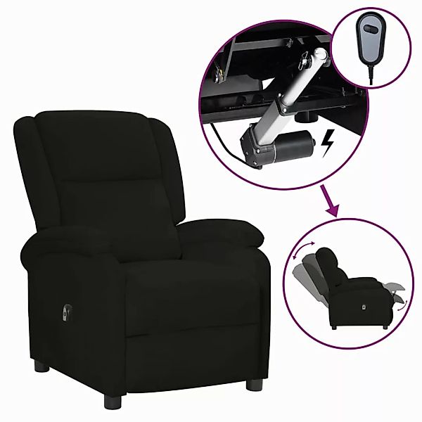 vidaXL Sessel Relaxsessel Elektrisch Schwarz Samt günstig online kaufen