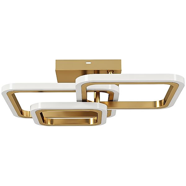 HOMCOM Deckenleuchte LED 40W 4300LM 3500K/4500K/6000K Deckenlampe 3-eckige günstig online kaufen