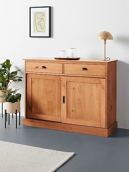 Home affaire Sideboard "Schröder", Kommode, 2 Schiebetüren, 2 Schubkasten, günstig online kaufen