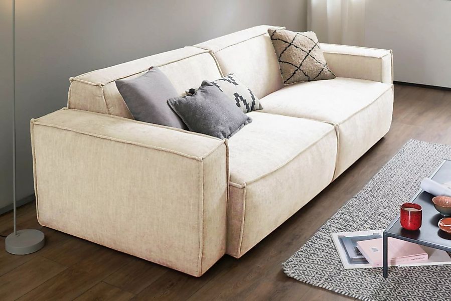 KAWOLA Sofa SAMU, Couch Stoff 2-Sitzer oder 3-Sitzer verschiedene Farben günstig online kaufen