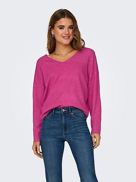 ONLY Strickpullover Feinstrick ONLRICA LIFE Longsleeve V-Ausschnitt ONLRICA günstig online kaufen