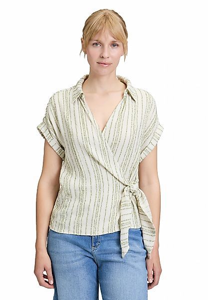 Cartoon Klassische Bluse "Cartoon Streifenbluse mit Bindegürtel" günstig online kaufen