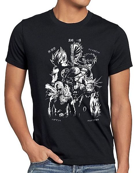 style3 T-Shirt Anime Heroes goku luffy saitama piece son punch dragon fairy günstig online kaufen